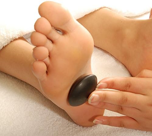 Master Massage Contour Shape Malteser Balsalt Stone for Hot Stone Massage 10 Piece Pack, 1count- Black Lava Hot Stones in Unique Dish
