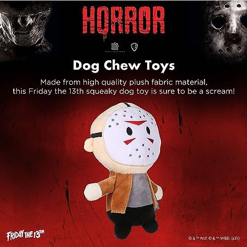 Warner Bros Jason Voorhees Plush Figure Dog Toy, 6 Inch