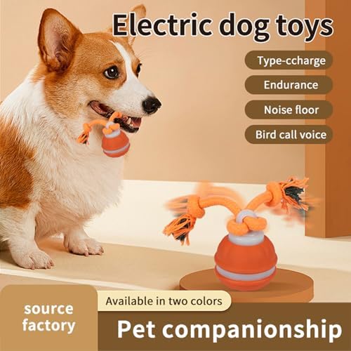 Interactive Dog Toys Dog Ball,Automatic Rolling and Bouncing Moving Dog Toy
