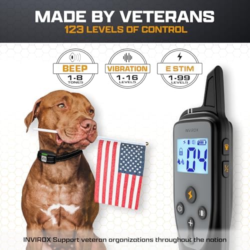 INVIROX Dog Training Collar with Remote, Shock Collar for Dogs 3300ft Range