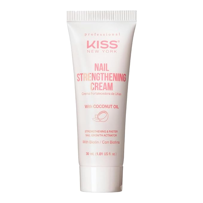 Kiss New York Nail Strengthening Cream with Coconut Oil, Nail Growth & Conditioning Cream Nail Treatment, Made in Korea