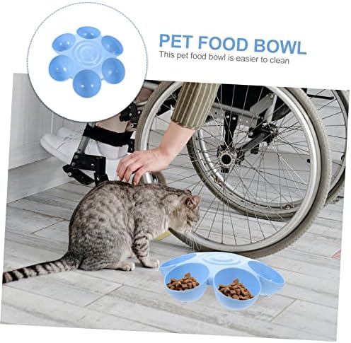 Pet Feeding Bowl Bunny Feeder Rabbit Water Bowl Multiple Cat Feeder Cat Drinking s Pet Food Dispenser Puppy Feeding Compartment Plastic Food