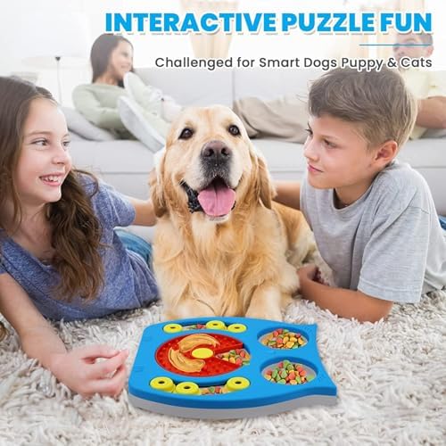 Zonansan Interactive Dog Puzzle Toy, Treat Dispensing Slow Feeder for Dogs