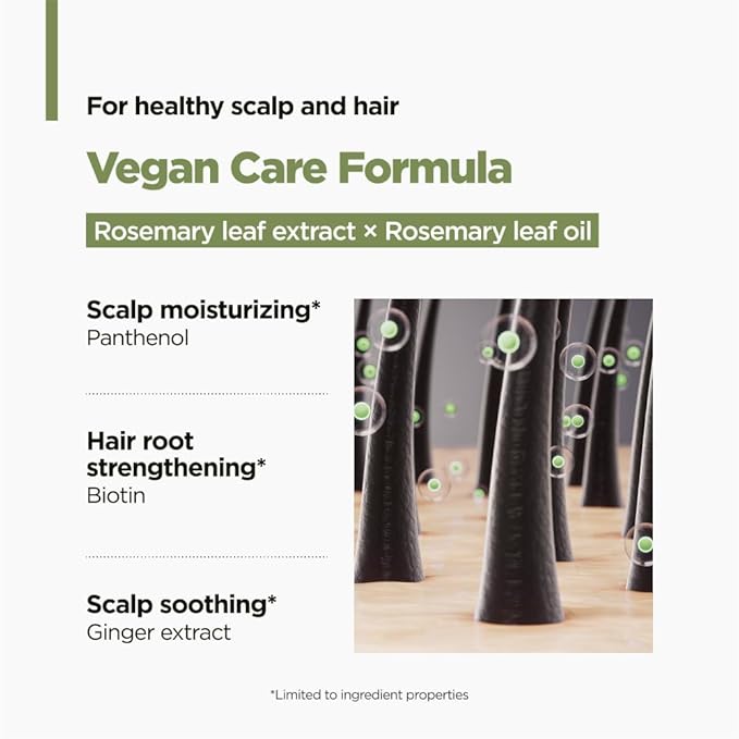 AMOS PROFESSIONAL Botanic Calm Scalp Serum l Vegan Scalp & Hair Strengthening Treatment with Rosemary and Biotin for All Hair Types, 2.7 fl. oz.