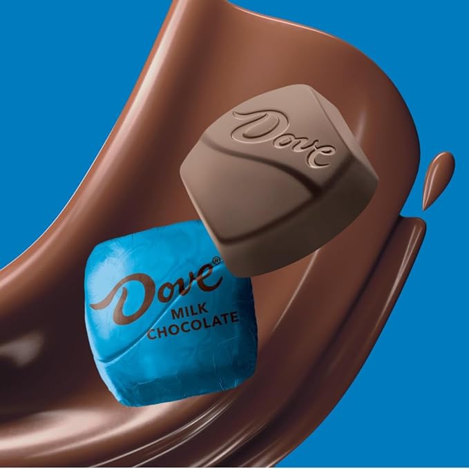 DOVE Promises Milk Chocolate Candy Individually Wrapped Bulk Pack (38.09 oz, 136 Piece) Bag, 8.46 ounces