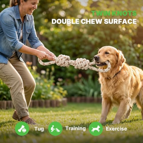 Tug of War Dog Toy, Dog Toys for Aggressive Chewers, Tough Dog Toys