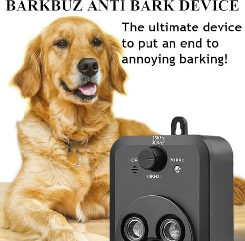 Barkbuz Anti Bark Device - Qinux Barkbuz, Anti Dog Barking Device with 3 Modes, Three Adjustable Frequency Modes, Waterproof & Rechargeable Barks Deterrent for Small Medium Large Dogs (1pcs)