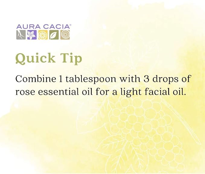 Aura Cacia Grapeseed Skin Care Oil | GC/MS Tested for Purity | 118ml (4 fl. oz.) (Pack of 2)