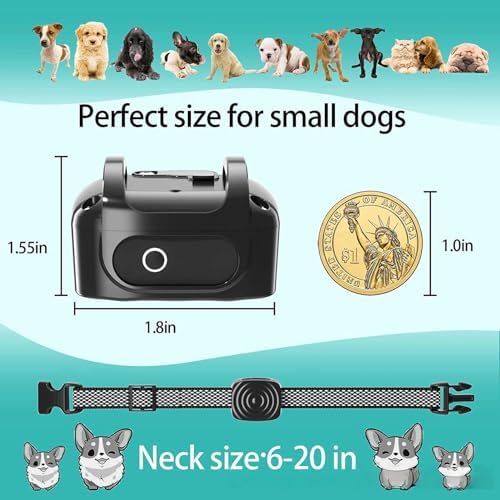 Pet Training Collar,Smart Dog Bark Collar, Anti-Barking Device with Smart Interference，Effective AI Bark Collar with Adjustable Beep Vibration Modes & 5 Sensitivity ，USB Rechargeable，IP67 Waterproof
