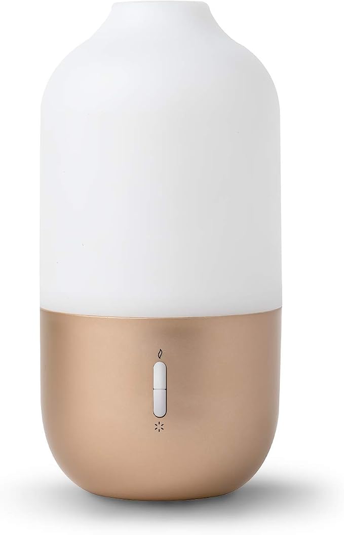 Design Accents Diffuser for Essential Oils - Ultrasonic Aroma Diffuser with 2 in 1 100ml and 500ml Dual Capacity, Matte Gold
