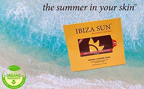 Self Tanning Wipes – Organic & Vegan Tan Towelettes for Face & Body – Streak-Free, Odorless, Quick Dry, Natural Glow – 8 count