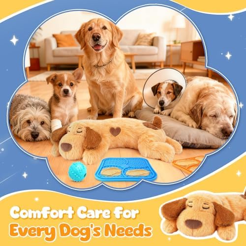 Heartbeat Puppy for Dogs, Calming Set with Lick Mat, Puppy Essentials