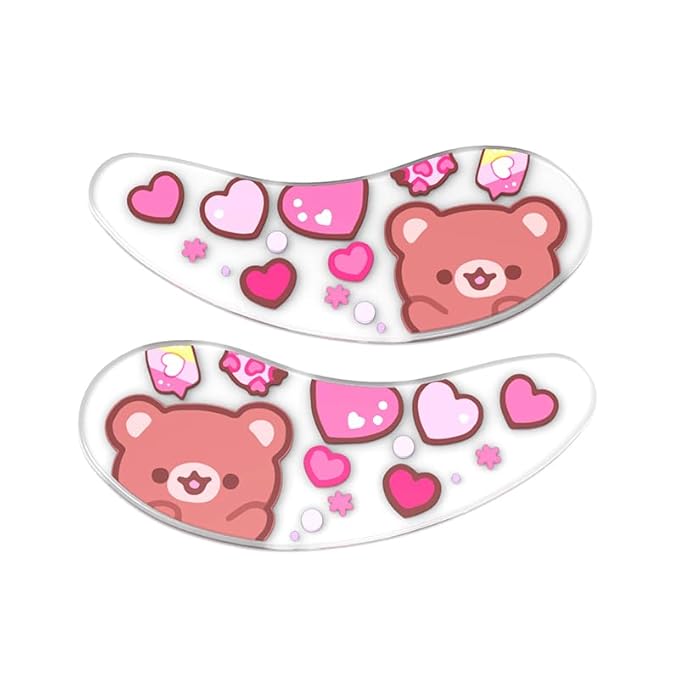 BlackWings 6 Pairs Silicone Eye Patches with Self-Adhesive Design - Cute Bear & Rabbit Inspired Eye Care Patches (Little Bear Little Rabbit 6pairs)