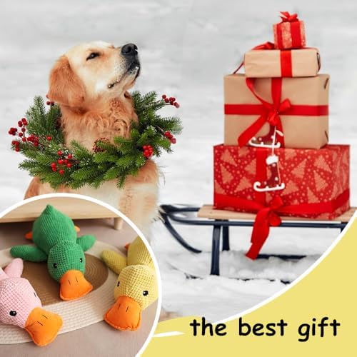 Plush Squeaky Dog Toy for Aggressive Chewers, Interactive Toy for Anxiety