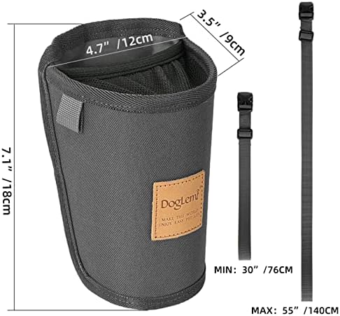 Dog Treat Training Pouch 3 Ways to Wear Elastic Leak-Proof Food Mesh Design Built-in Poop Bag Dispenser Adjustable Multifunctional Shoulder/Waist Bag for Pet Walking and Travel（Grey）