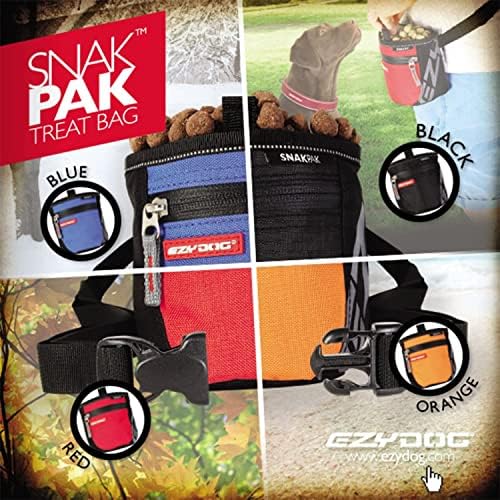 EzyDog SnakPak Wearable Dog Treat Bag with Magnetic Closure - Red
