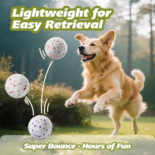 FOXMM E-TPU Dog Balls 3 Pack - Interactive Tennis Balls Alternative