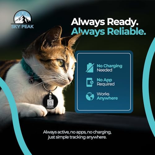 Smart Tag One™ Pet ID Tag by Sky Peak – Smart Dog Tag with QR Code + NFC Digital ID | Instant Lost Pet Alerts | No Batteries, No App | Waterproof Dog & Cat Tag
