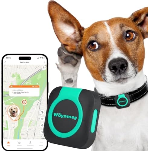 Woyamay GPS Tracker for Dogs & Cats, Real-Time Location & Virtual Fence