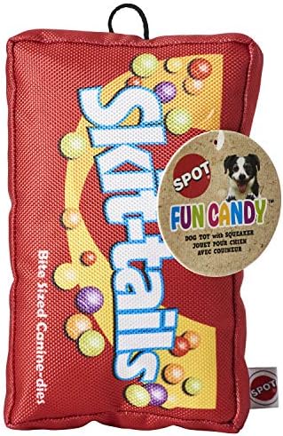 SPOT by Ethical Products - Fun Candy - Whimsical Funny Squeak Toys for Dog - Skit-Tails