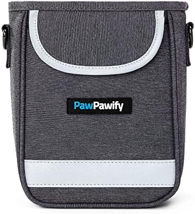Dog Training Treat Pouch – Treat Bag for Dog Training with Built-in Poop Bag Holder – Waist Dog Training Pouch with Reflective Strips – Waterproof Fanny Pack for Dog Training