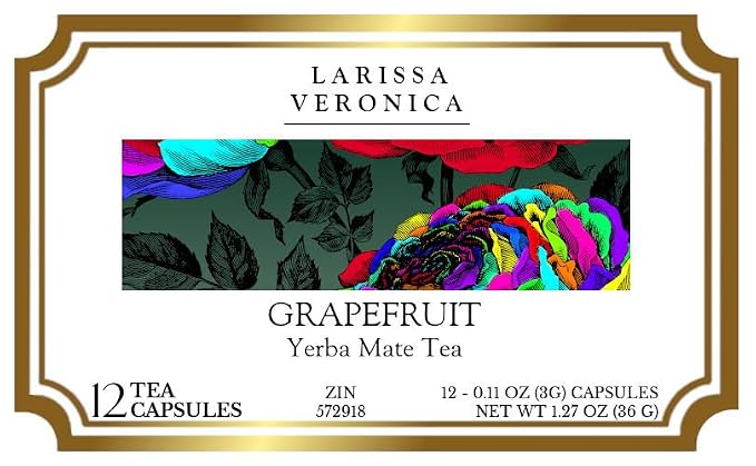 Grapefruit Yerba Mate Tea (Single Serve K-Cup Pods) (12 pods, ZIN: 572918)