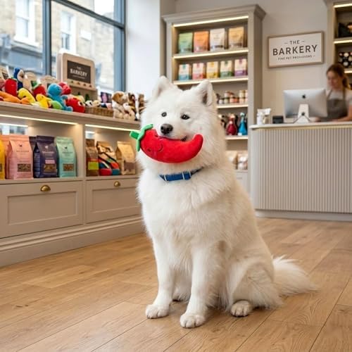 LOGOFUN 2pcs Pet Squeaky Pepper Toy for Dog Play