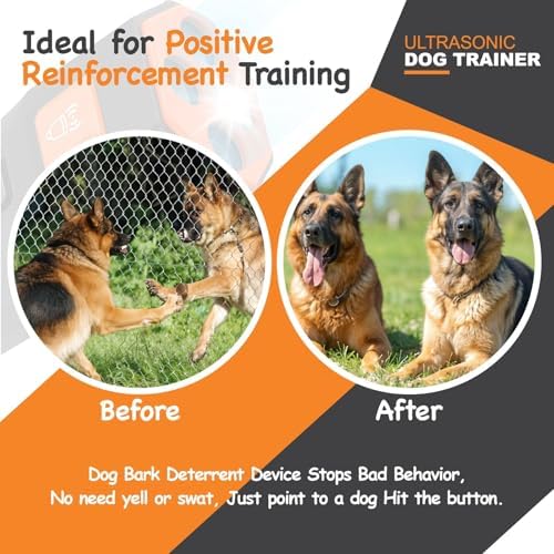 Dog Bark Deterrent Devices – 3 Modes, 15m Range, Flashlight | Safe Humane Anti Barking Device for Dogs | Bark Deterrent Device, Dog Clicker for Training, Dog Training Clicker for Peaceful Home