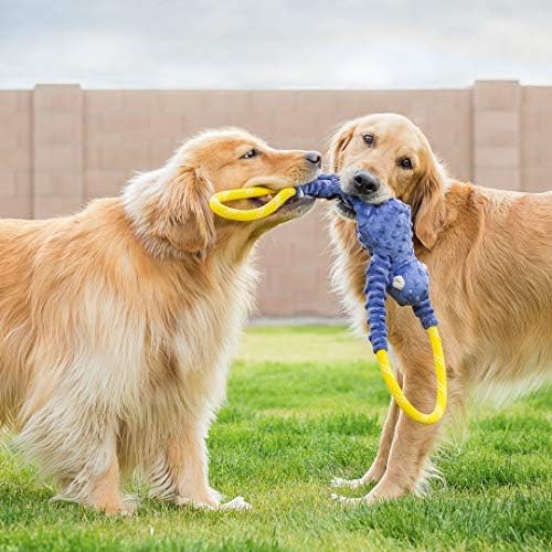ZippyPaws RopeTugz Durable Dog Pull Rope Toy - Blue Monkey