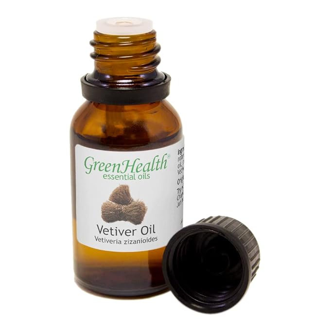 GreenHealth Essential Oil 15 ml – 100% Pure Essential Oil (Vetiver)