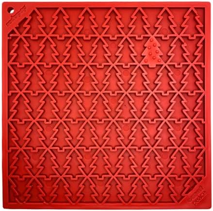 SodaPup Peace eMat – Durable Enrichment Feeder Made in USA from Non-Toxic, Pet-Safe, Food Safe Rubber for Mental Stimulation, Avoiding Overfeeding, Fresh Breath, Digestive Health, Calming, & More
