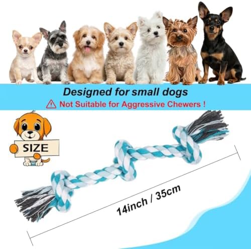 SZEE Dog Rope Toy, Rope Toys for Dogs, Suitable for Small Breeds Puppies