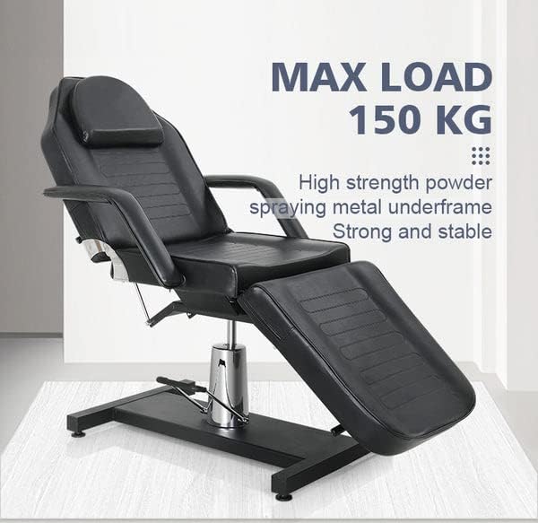 TATARTIST Hydraulic Facial Bed Esthetician Chair Portable Massage Table Professional Spa Chair 360° Rotate Beauty Medical Tattoo Chair Salon Treatment Table (Black)