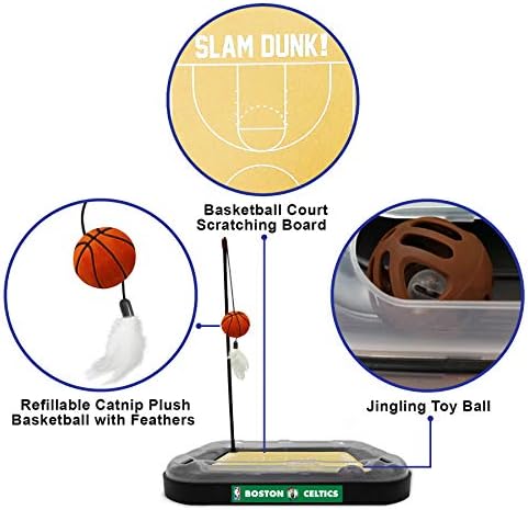 Pets First Boston Celtics Basketball Cat Scratcher Toy 14 x 11
