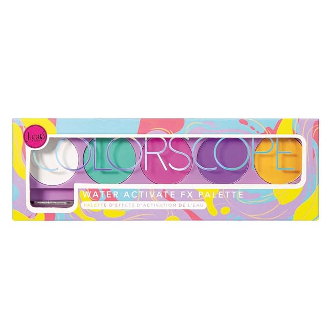 Jcat Beauty 1 Professional [ CSP103 : Bright Pastel ] Colorscope Water Activate FX Palette Eyeliner w/Brush + Free Zipper Bag
