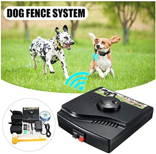 SXDD Electric Dog Fence, Ground & Underground Pet Containment System, Waterproof Receiver Collar for Easy Setup and Superior Longevity and Continued Reliable Pet Safety(for 1 23Dogs),for3dogs