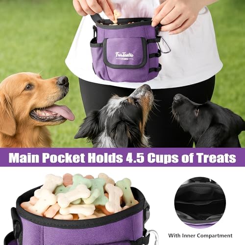 Dog Treat Pouch with Magnetic Closure for Pet Training