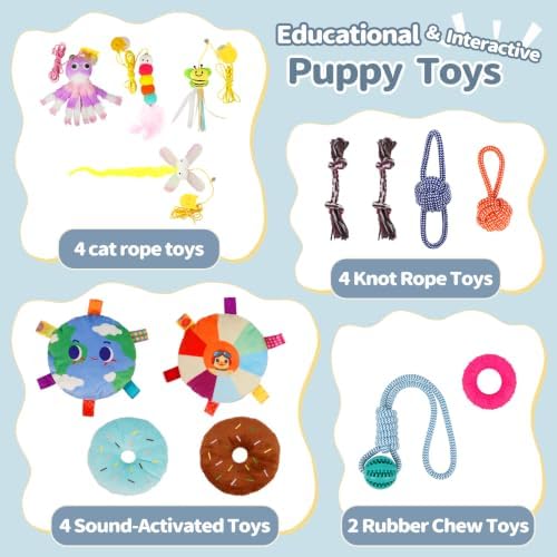 Liitrton Puppy Play Gym for Small Dogs & Kittens, Large PVC Yellow Frame