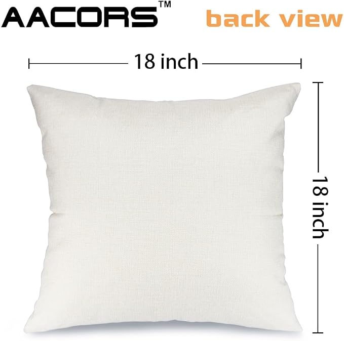 AACORS Fall Pillow Cover 18x18 Inch Floral Decoration Pillow Case Autumn Seasonal Decor for Home Sofa Couch AA730-18