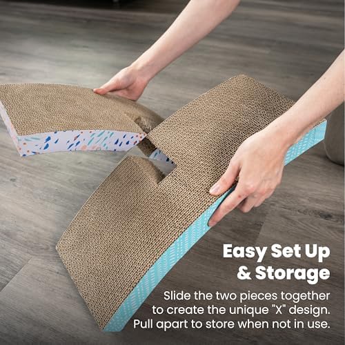 Catstages Easy Life Hammock Cat Lounger & Scratcher with Catnip, 21" x 9.5"