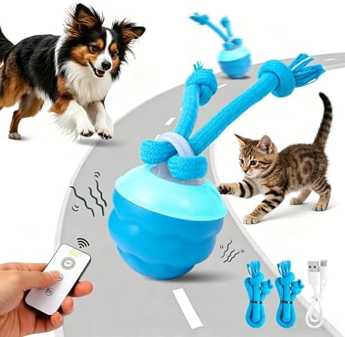 Interactive Dog Toys with Remote Control - 4 Play Modes, USB Rechargeable
