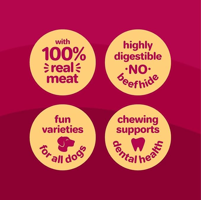 Oinkies Hearty Kabobs Rawhide‑Free Dog Treats, 18 Count