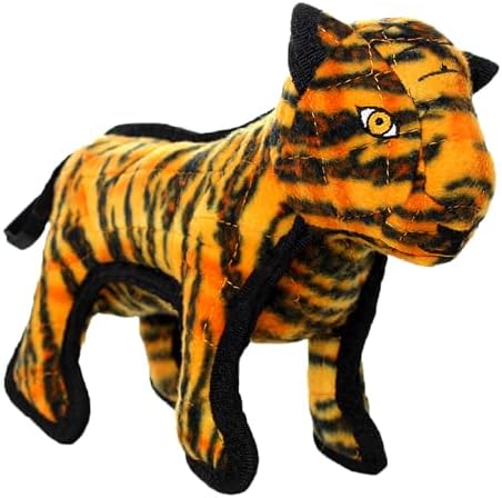 TUFFY® - 2 Pack Original : Tiger Dog Toy : Ultra Durable Plush Dog Toy with Multiple Layers & Reinforced Seams, Washable and Floats, Original Construction
