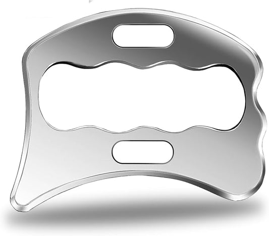 BYYDDIY 304Stainless Steel Gua Sha Derma Edge Massage Tools-Scraping Massage Tools,Muscle Scraper Tool (D2)