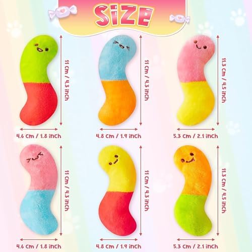 L1rabe Worm Candy Catnip Toys for Cats, for Kitten Lovers