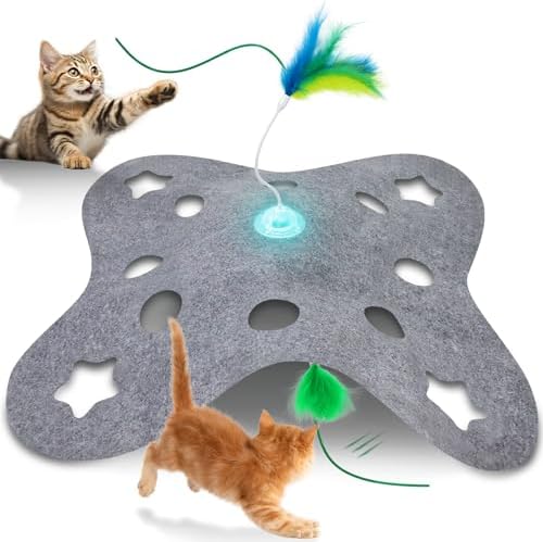 PAWSPIK Tumbling 3-in-1 Interactive Hide & Seek Cat Toy