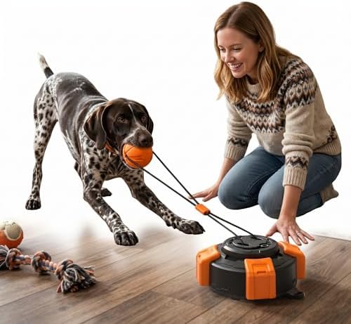 Interactive Suction Cup Tug Toy for Medium & Large Dogs, Durable Chew Toy for Teething, Boredom Buster & Enrichment Toy with Fun Challenges