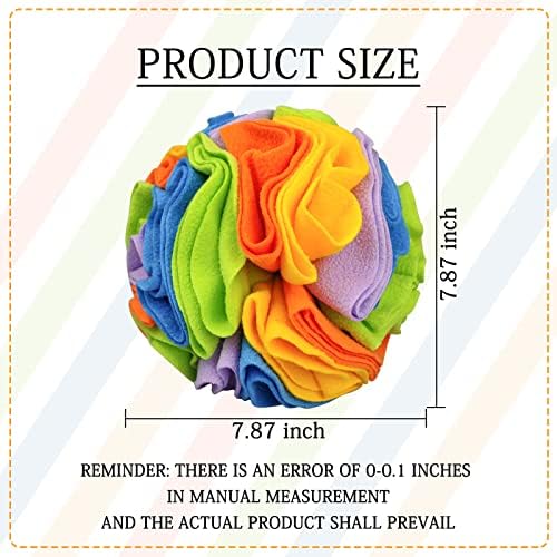 WishLotus Snuffle Ball (Rainbow), Interactive Pet Toy for Dogs, Slow Feeder, Stress Relief, Exercise Toy for Small/Medium Breeds