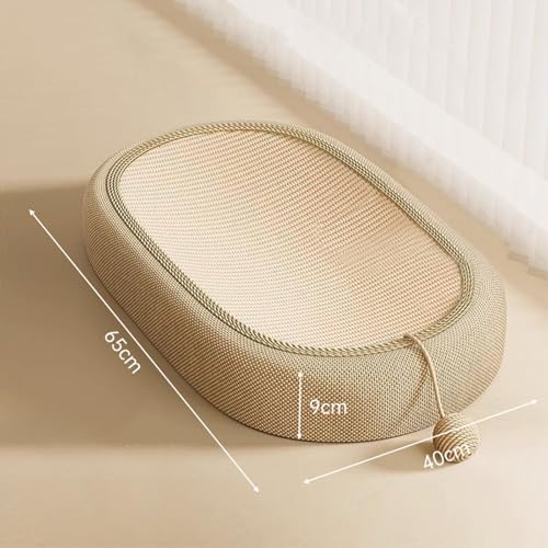 Cat Scratcher Lounge with Interactive Toy Ball Training Kitten Scratcher Board Pad Sofa Furniture Protection for Pet Gift, Large
