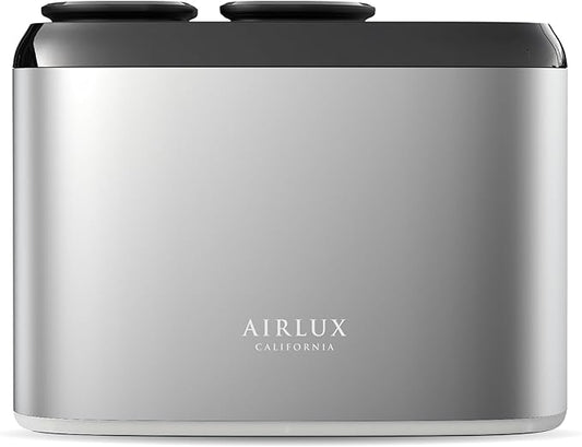 Mars 100 Smart Scent Diffuser, Elixair 3X Cold Air Essential Oil Diffuser up to 800 sq ft Coverage Home, Office, Bathroom, Living Room Decor, Dual 50ml Tanks, Battery Powered (Silver)